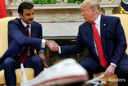 قدردانی امیر قطر از ترامپ در پی حمله موشکی ایران به پایگاه العدید