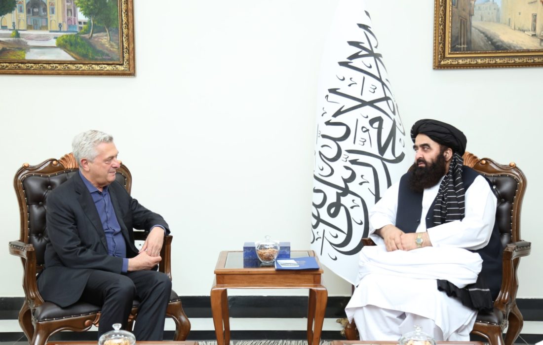دیدار رئیس کمیساریای عالی سازمان ملل در امور پناهندگان با وزیر خارجه افغانستان