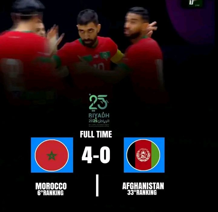 شکست تیم ملی فوتسال افغانستان در برابر مراکش در بازی های همبستگی کشورهای اسلامی