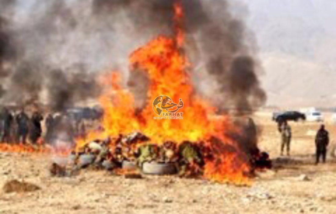 نابودی بیش از یک تُن مواد مخدر در پروان؛ تأکید بر کاهش چشم‌گیر قاچاق و کشت مواد مخدر