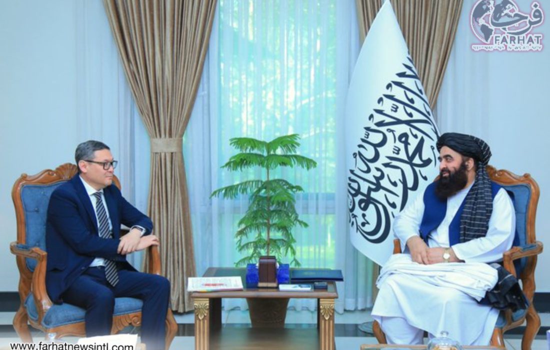 دیدار وزیر خارجه امارت اسلامی با نماینده ویژه رئیس‌ جمهور قزاقستان