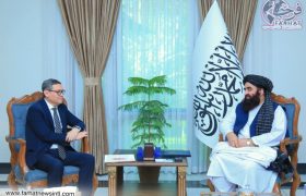 دیدار وزیر خارجه امارت اسلامی با نماینده ویژه رئیس‌ جمهور قزاقستان