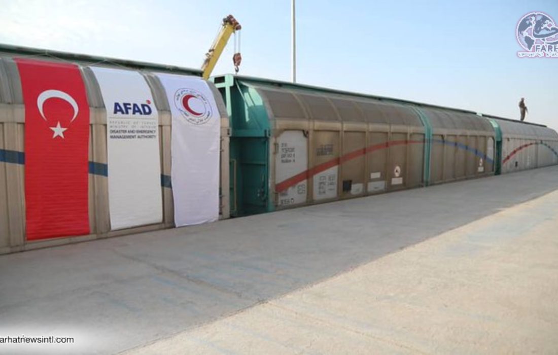 محموله ۱۲۷۱ تُنی کمک‌ های بشردوستانه ترکیه به جمعیت هلال‌ احمر افغانی تحویل داده شد