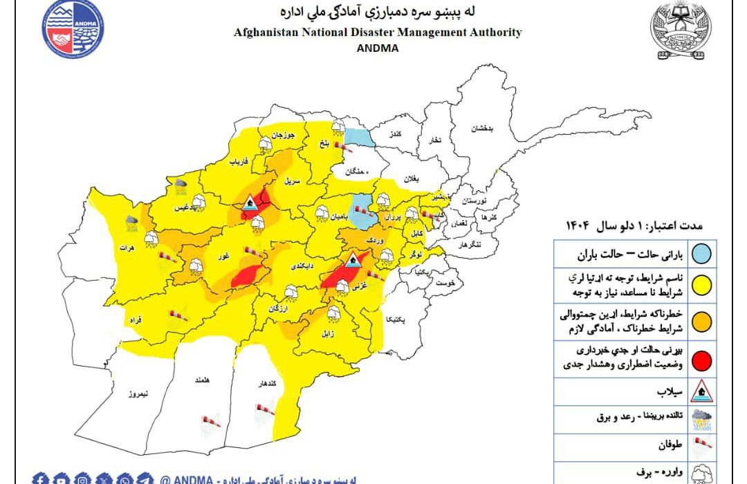 هشدار هواشناسی درباره بارش شدید و خطر سیلاب