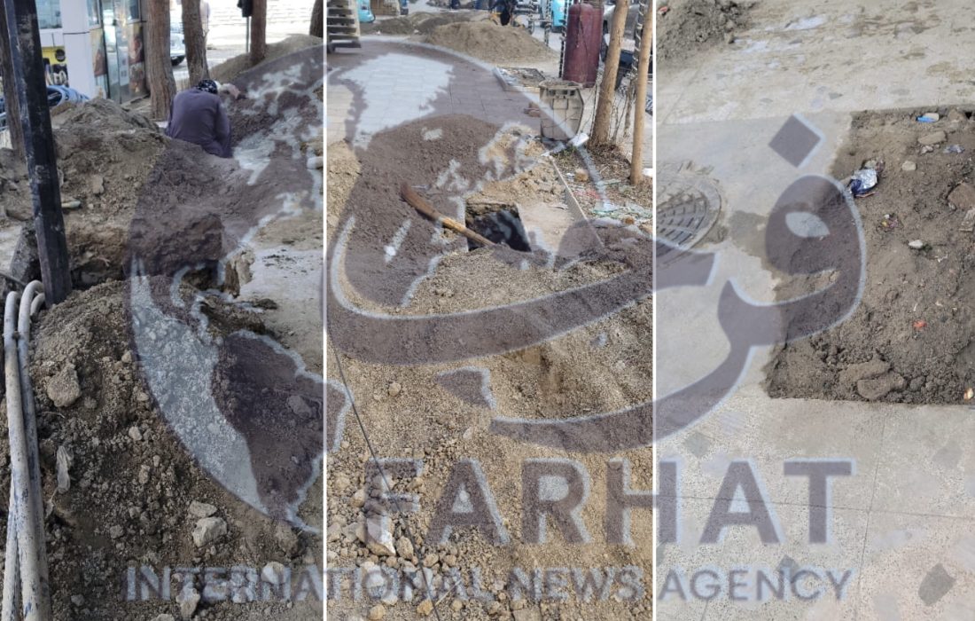 انتقال کیبل ‌های فایبر نوری؛ کندن‌ کاری پیاده‌روها در کارته چهار و نگرانی شهروندان از بی‌نظمی شهری